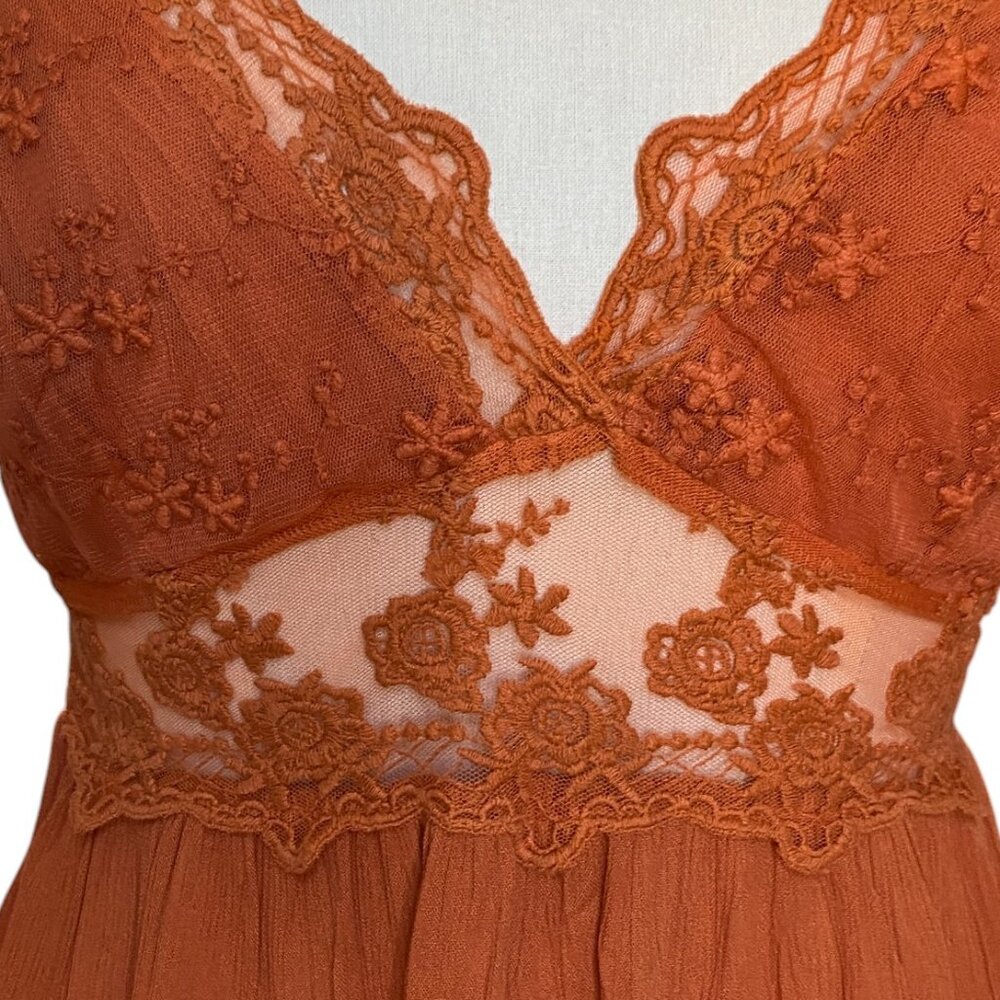 Venus Lace Babydoll Whimsigoth Tank Top Sheer Tiered Cami Coquette Fairy Y2K-8 - Picture 4 of 15